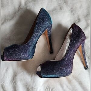 BADGLEY MISCHKA Multicolor Stiletto Platform Heels